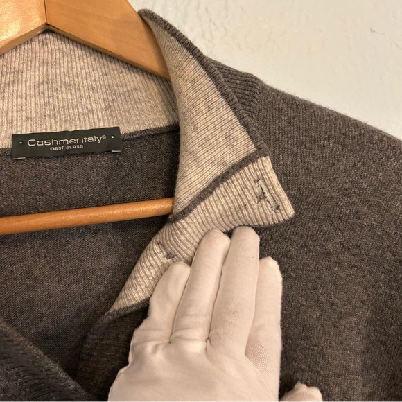 Cashmer Italy First Class Mens Sweater Size L/XL Cashmere Silk Merino Wool Blend - Picture 5 of 8